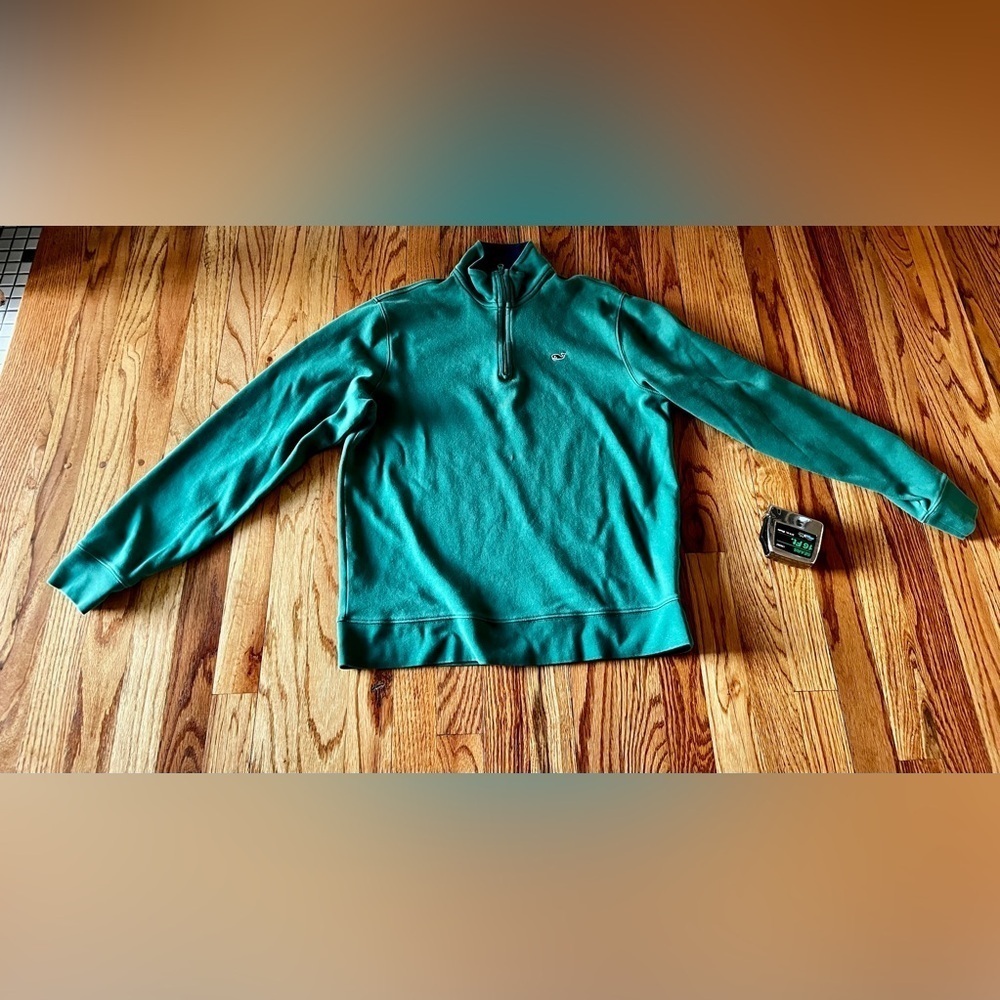 Vineyard Vines Women’s 100% Quarter Zip Sweater Green. Small